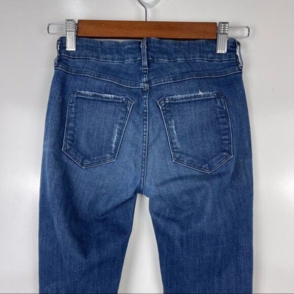 3x1 W2 Distressed Ripped Mid Rise Skinny Jeans Dark Wash Women's Size 24 - Picture 5 of 10